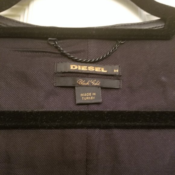 Diesel Black Gold Leather Jacket - Orig. Tags Incl - Picture 3 of 10